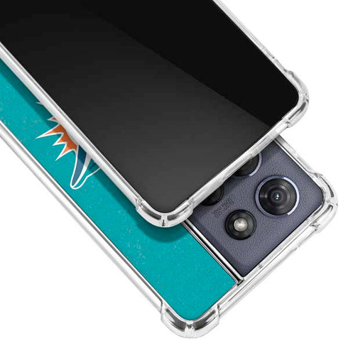 NFL Miami Dolphins Distressed- Aqua Moto G Play 5G (2025) Clear Case